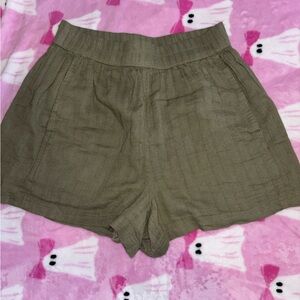 Casual Green Women's Shorts